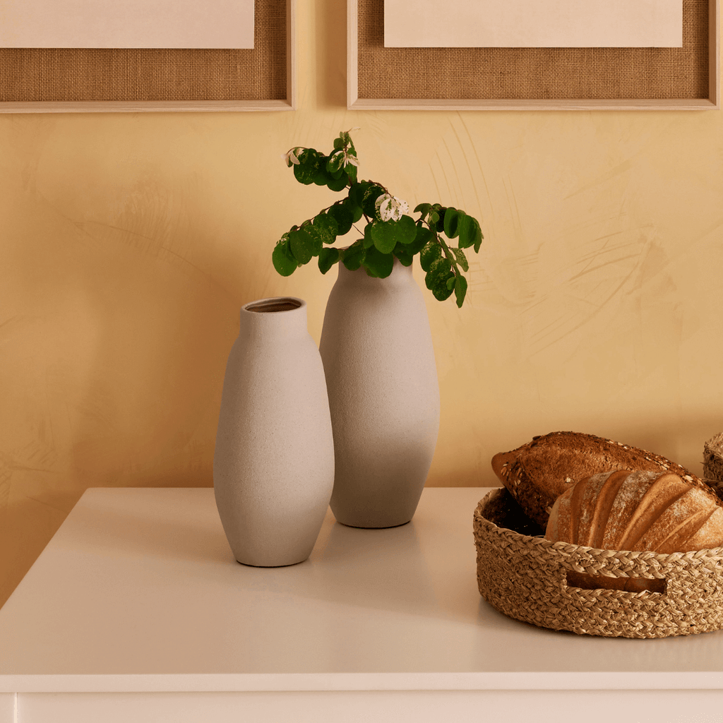 Vaso Decorativo em Cerâmica Cinza 31cm G