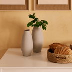 Vaso Decorativo em Cerâmica Cinza 31cm G