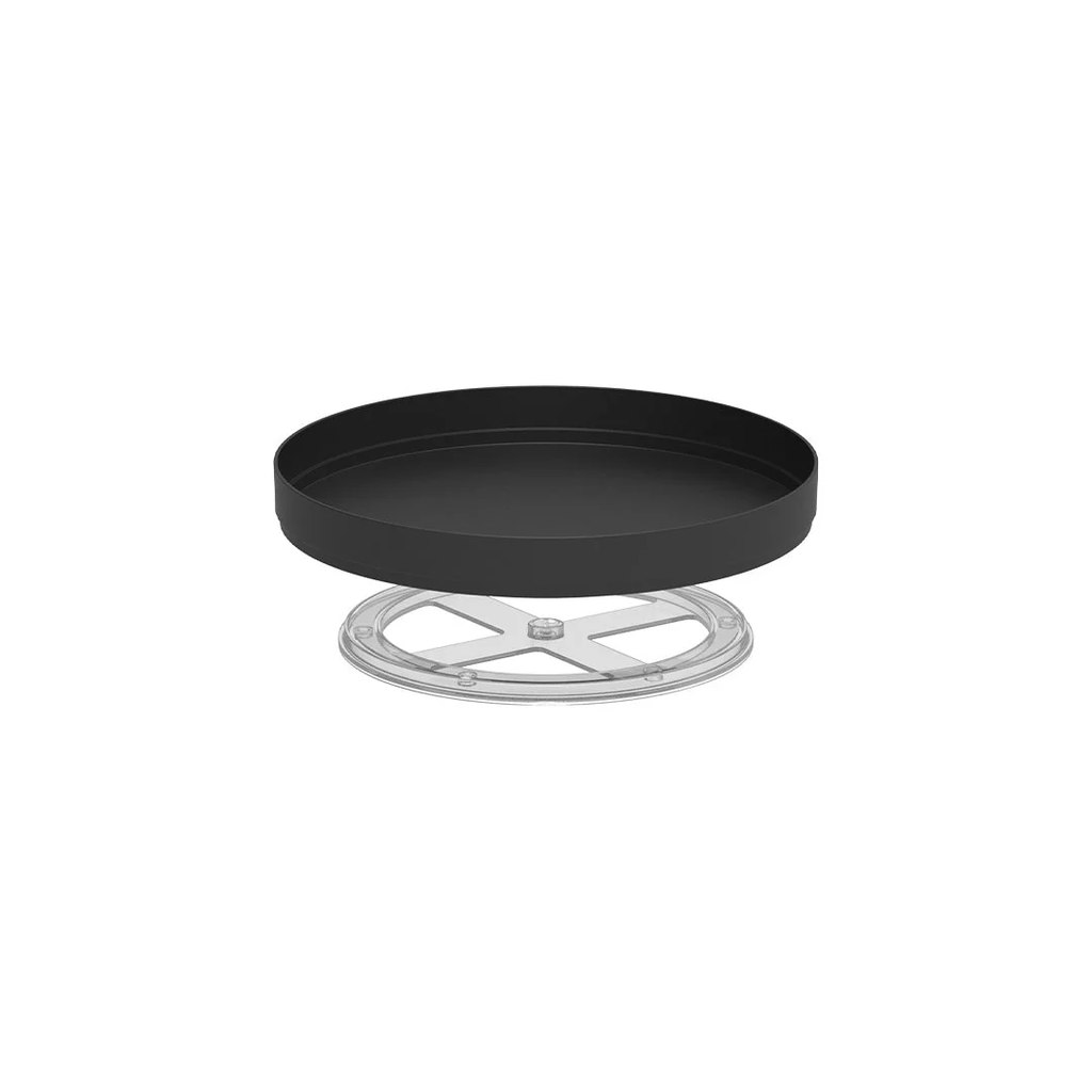 Organizador Giratório Lume Plástico Preto 25,5cm