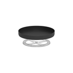 Organizador Giratório Lume Plástico Preto 25,5cm