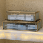 Caixa em Vidro com Metal 21cm P