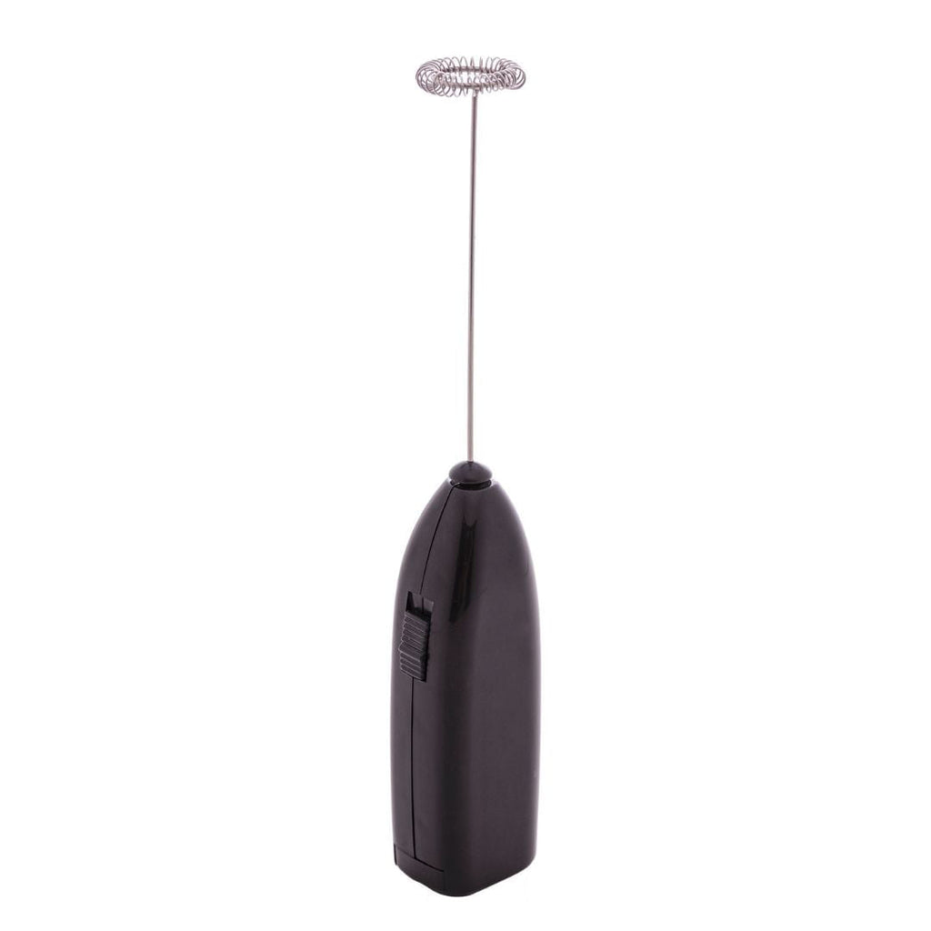 Mini Mixer Elétrico para Bebidas em Aço Inox e Plástico Preto