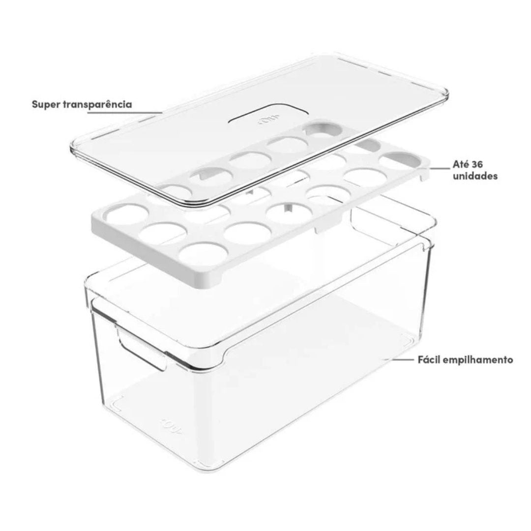 Organizador Para Ovos (36 unidades) Clear Fresh