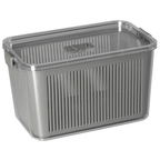 Pote Hermético Slim Multiuso Cinza 4,4 Litros