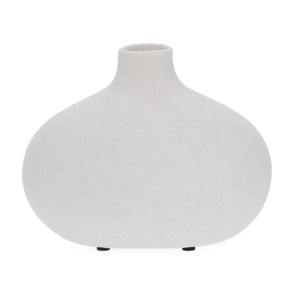 Vaso Decorativo em Cerâmica Cinza 15cm